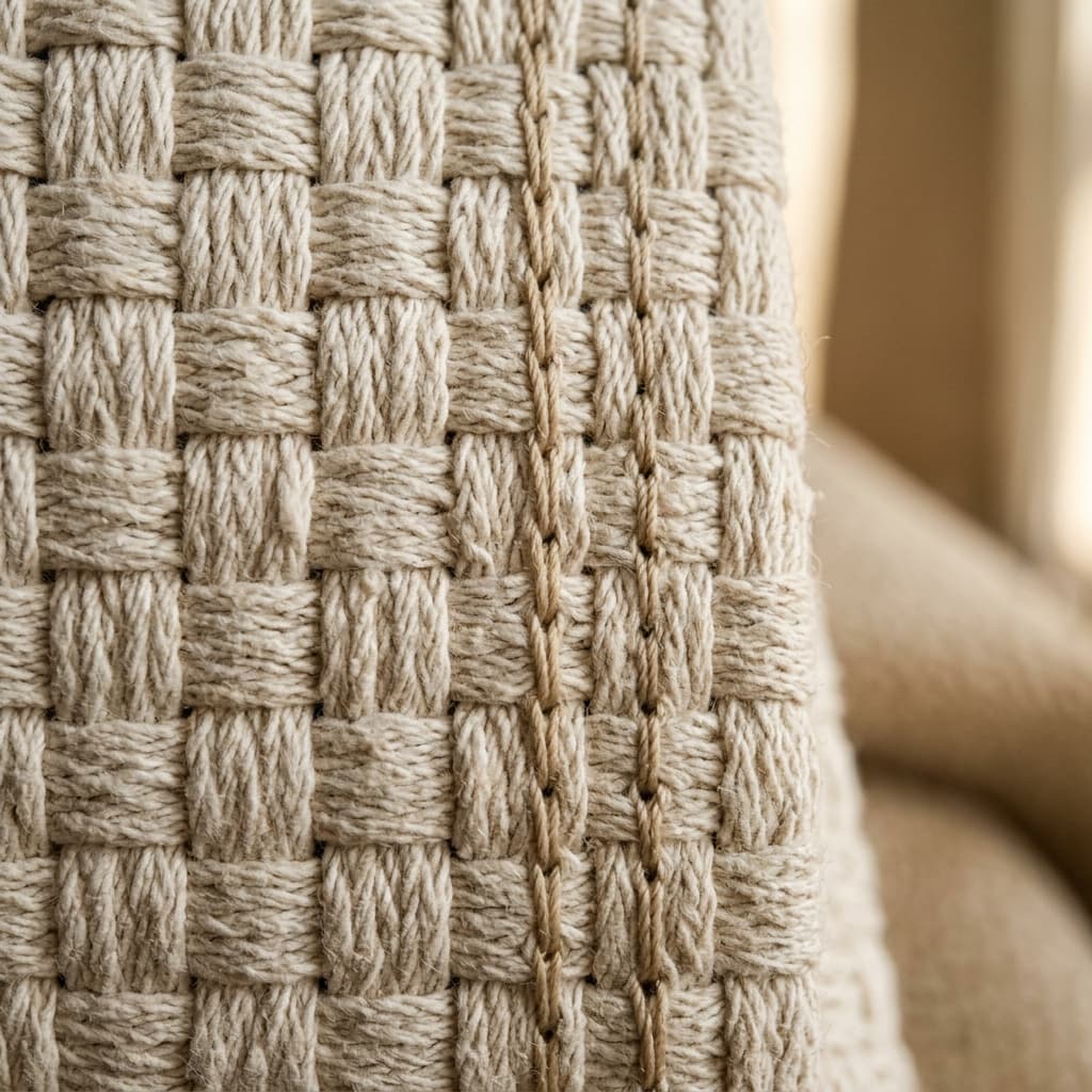 Detailed texture of heavy cotton canvas